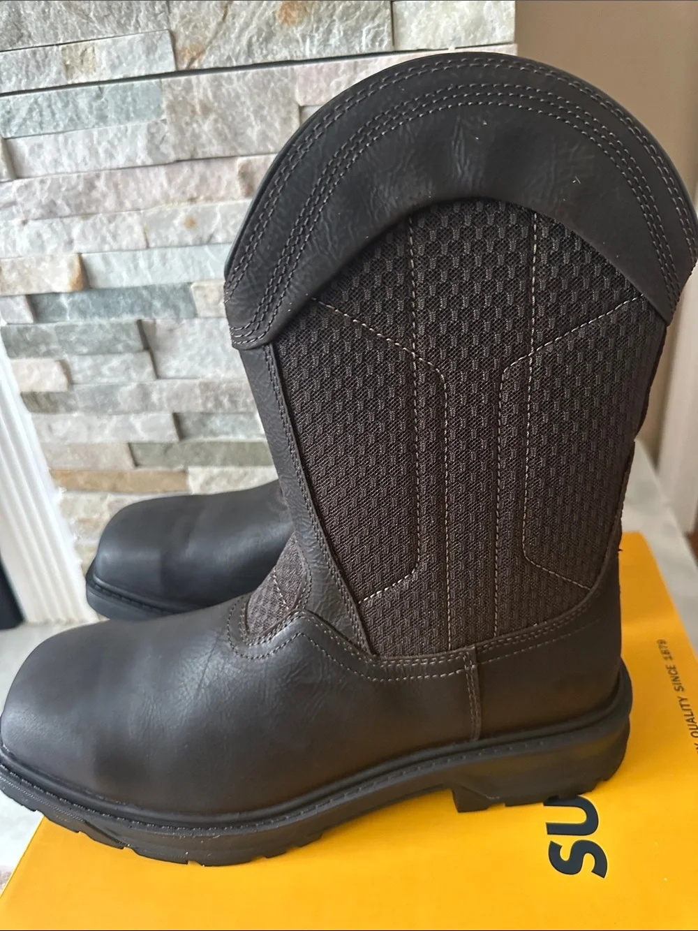 Survivors Men's Granite Pull On Steel Toe Work Boots Size 10 1/2